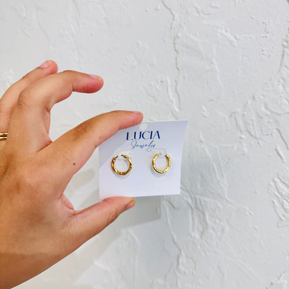 Thin Textured Hoops