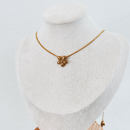 Floral Snake Chain Necklace