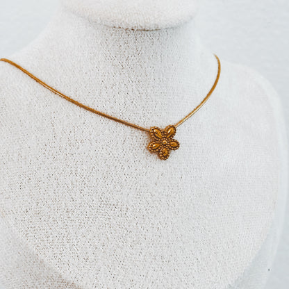Floral Snake Chain Necklace